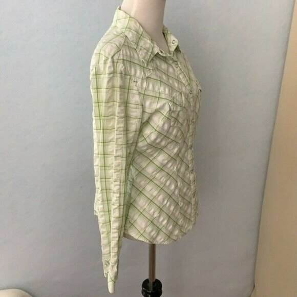 Refuge Plaid Snap Up long Sleeve Western Blouse - Picture 4 of 12